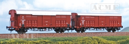 ACME 45201 - H0 - 2-tlg. Set Gedeckte Güterwagen, FS, Ep. III